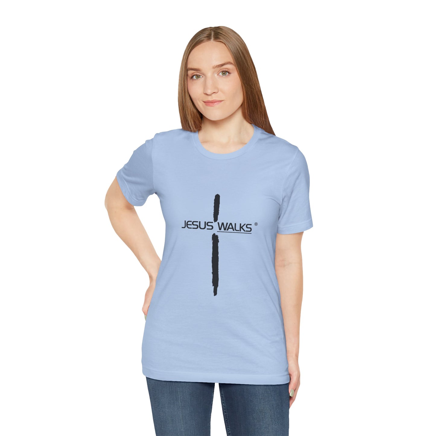 Jesus Walks Unisex Short Sleeve Big Cross Tee