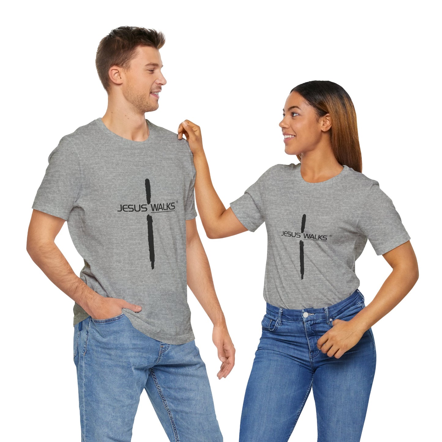 Jesus Walks Unisex Short Sleeve Big Cross Tee