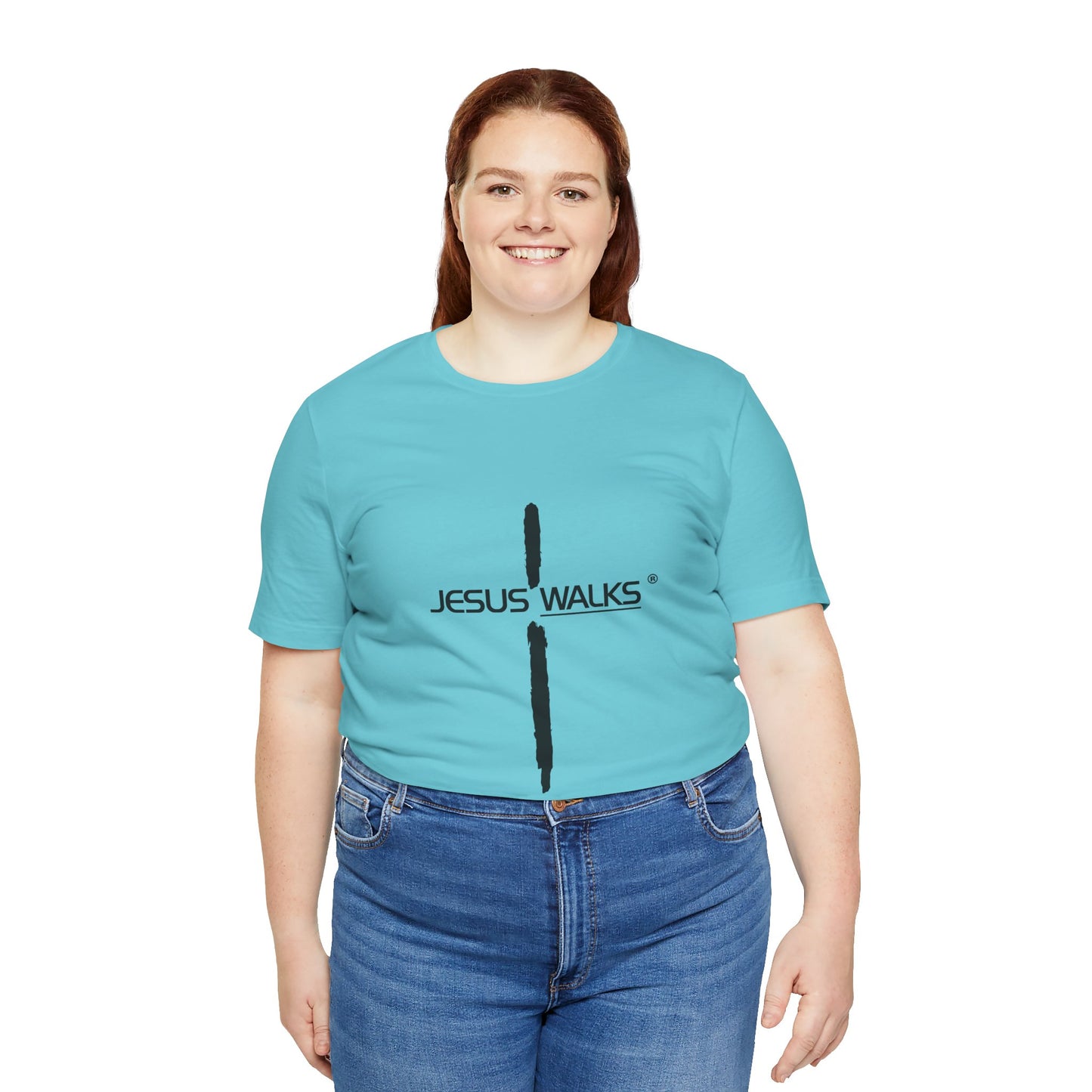 Jesus Walks Unisex Short Sleeve Big Cross Tee