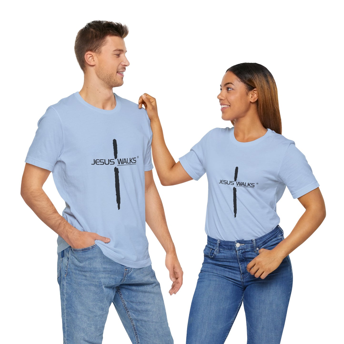 Jesus Walks Unisex Short Sleeve Big Cross Tee