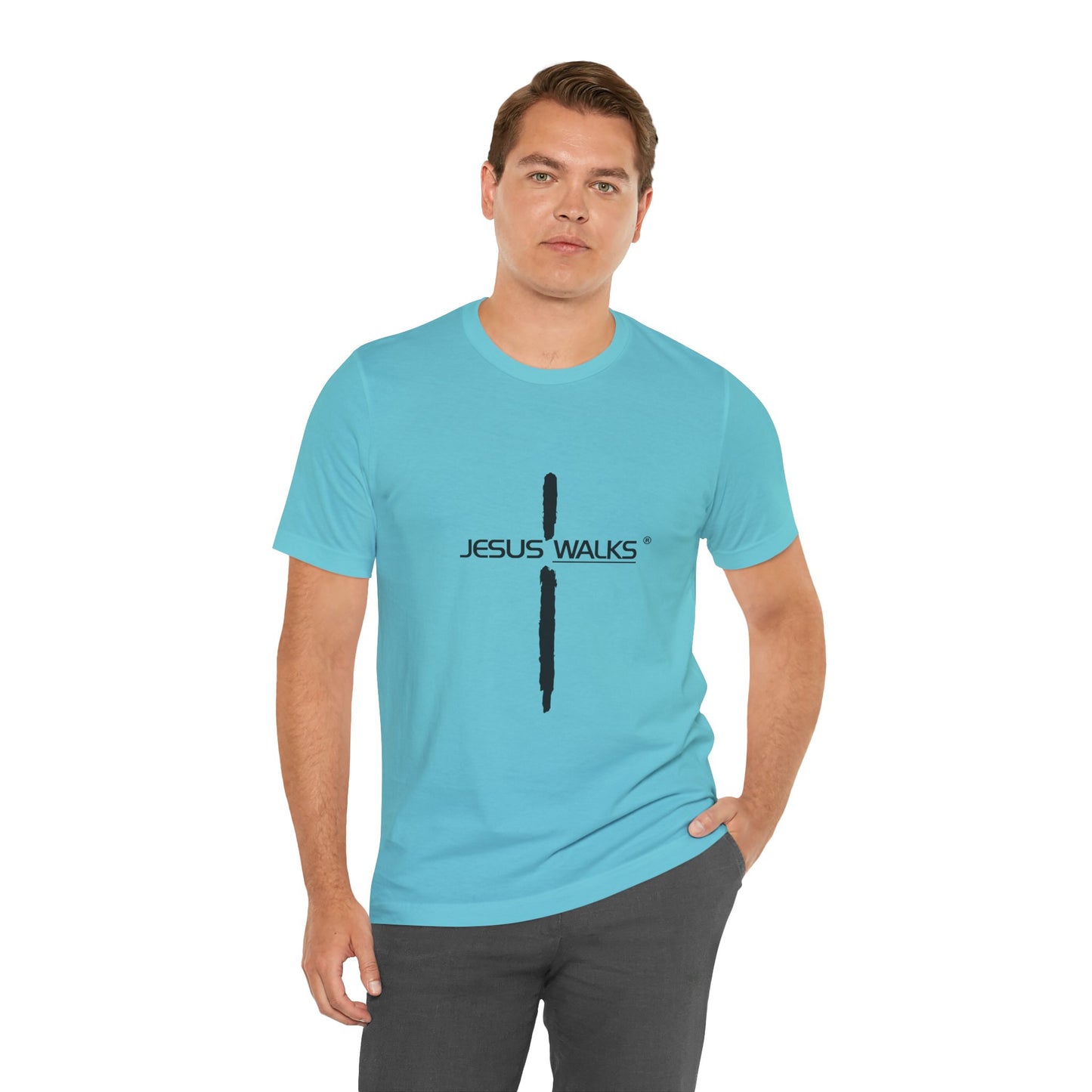 Jesus Walks Unisex Short Sleeve Big Cross Tee