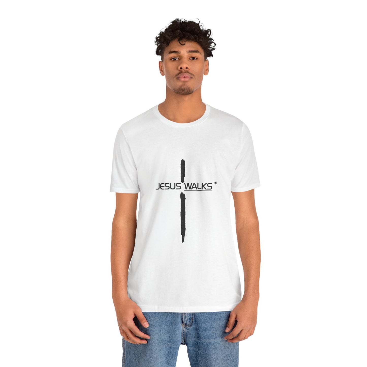 Jesus Walks Unisex Short Sleeve Big Cross Tee