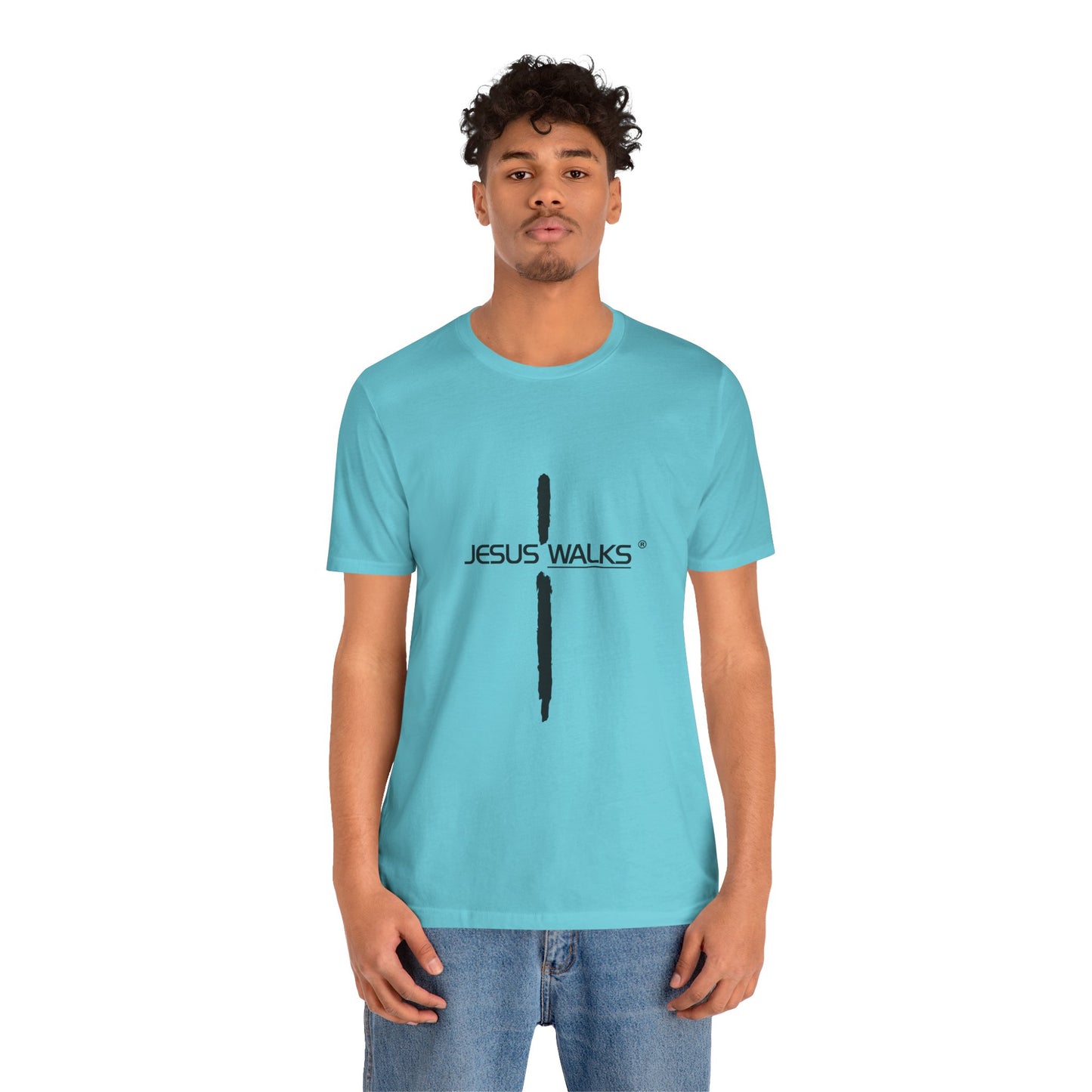 Jesus Walks Unisex Short Sleeve Big Cross Tee