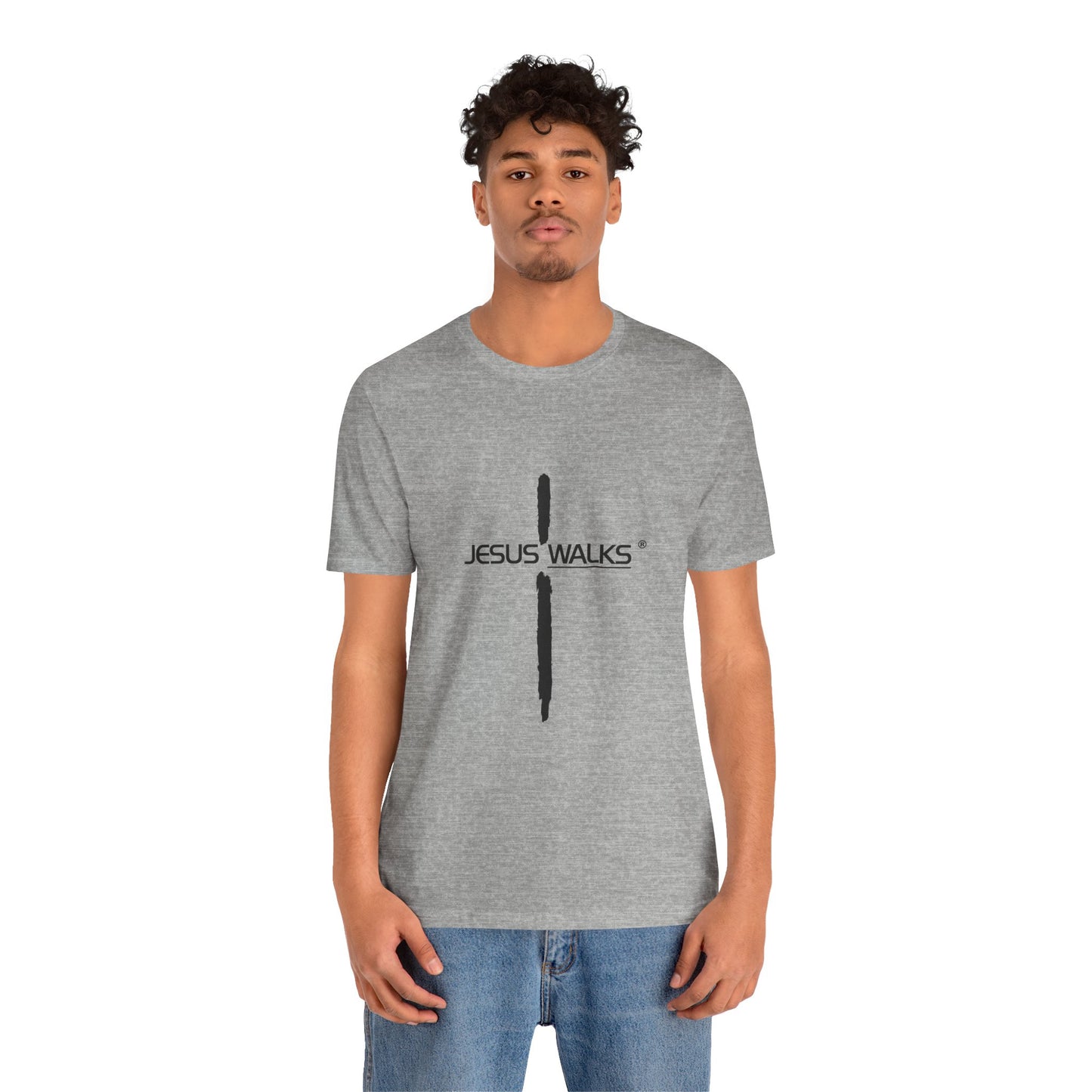 Jesus Walks Unisex Short Sleeve Big Cross Tee