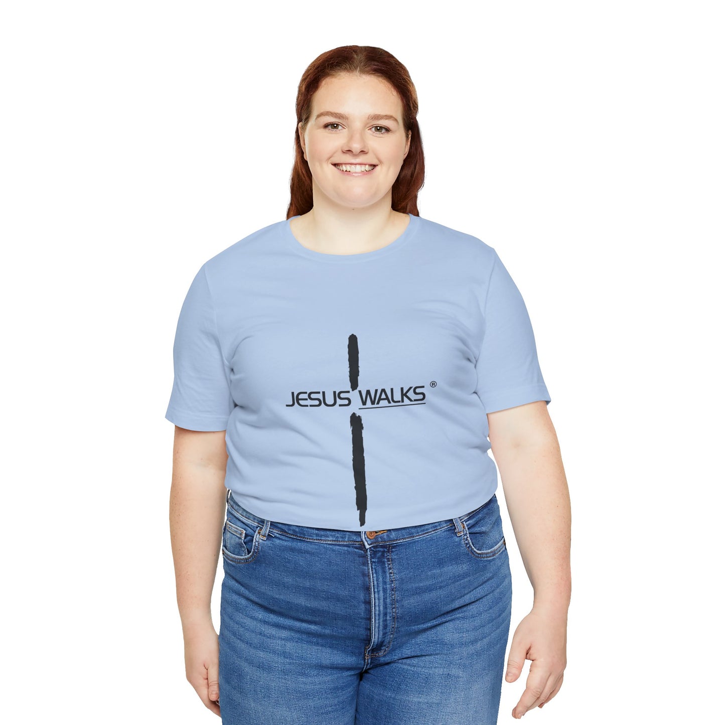 Jesus Walks Unisex Short Sleeve Big Cross Tee