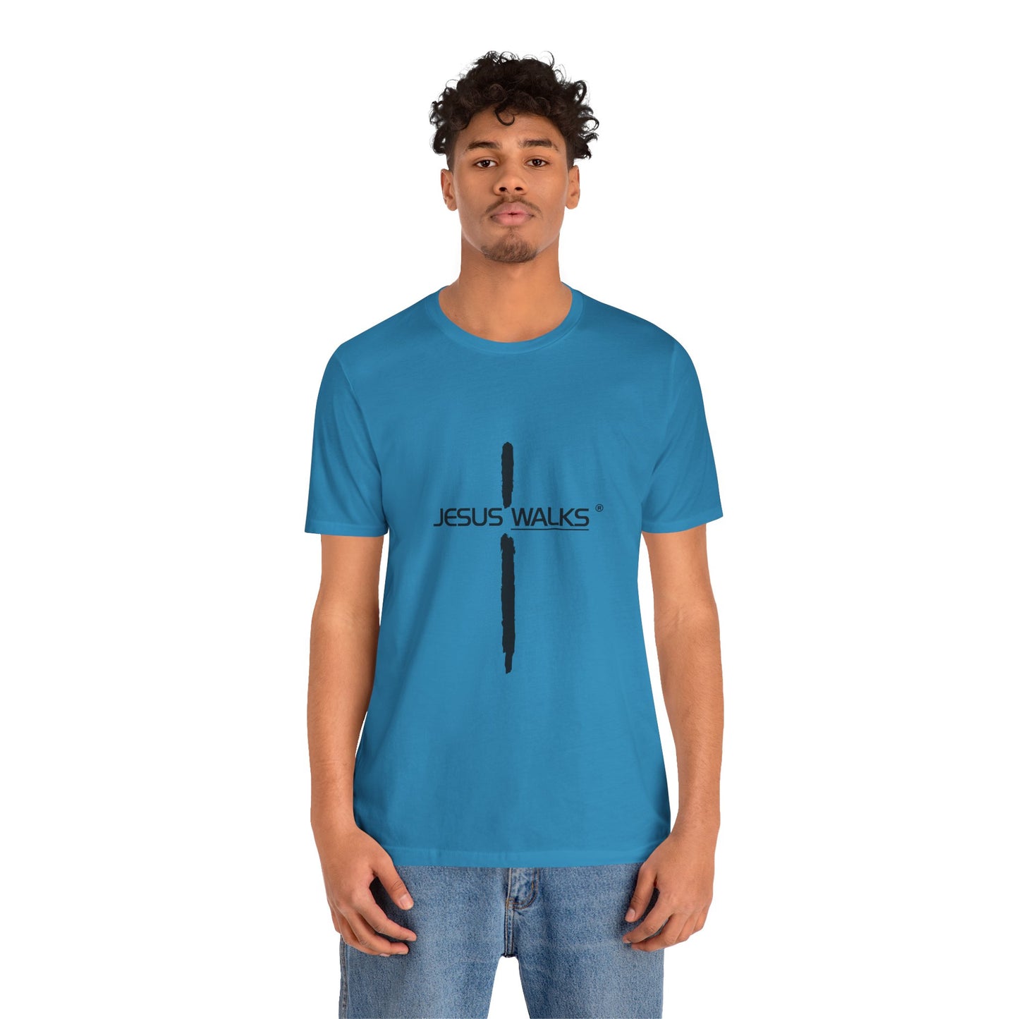 Jesus Walks Unisex Short Sleeve Big Cross Tee