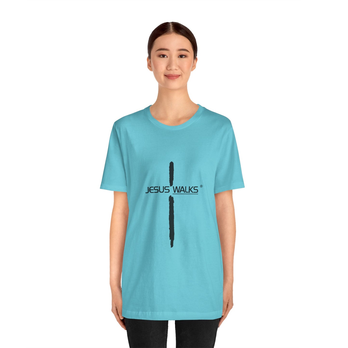 Jesus Walks Unisex Short Sleeve Big Cross Tee