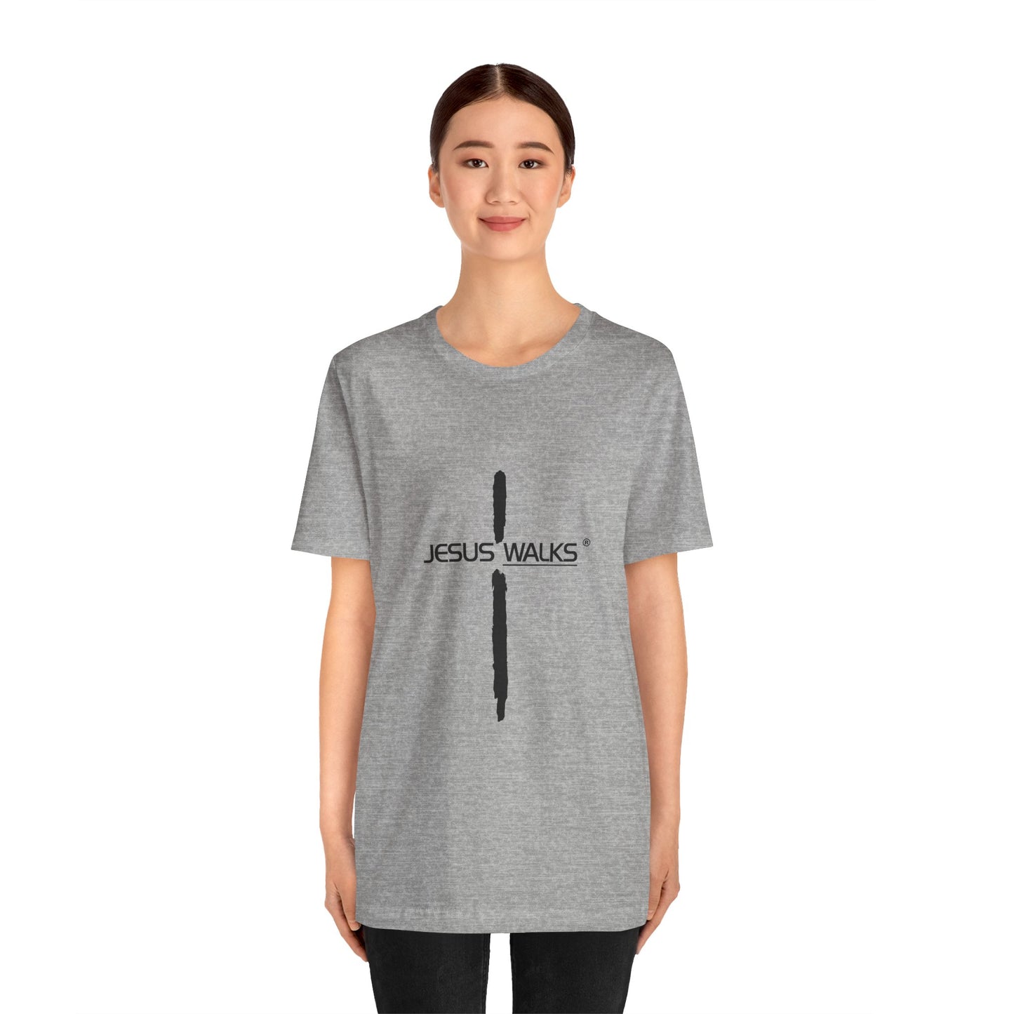 Jesus Walks Unisex Short Sleeve Big Cross Tee