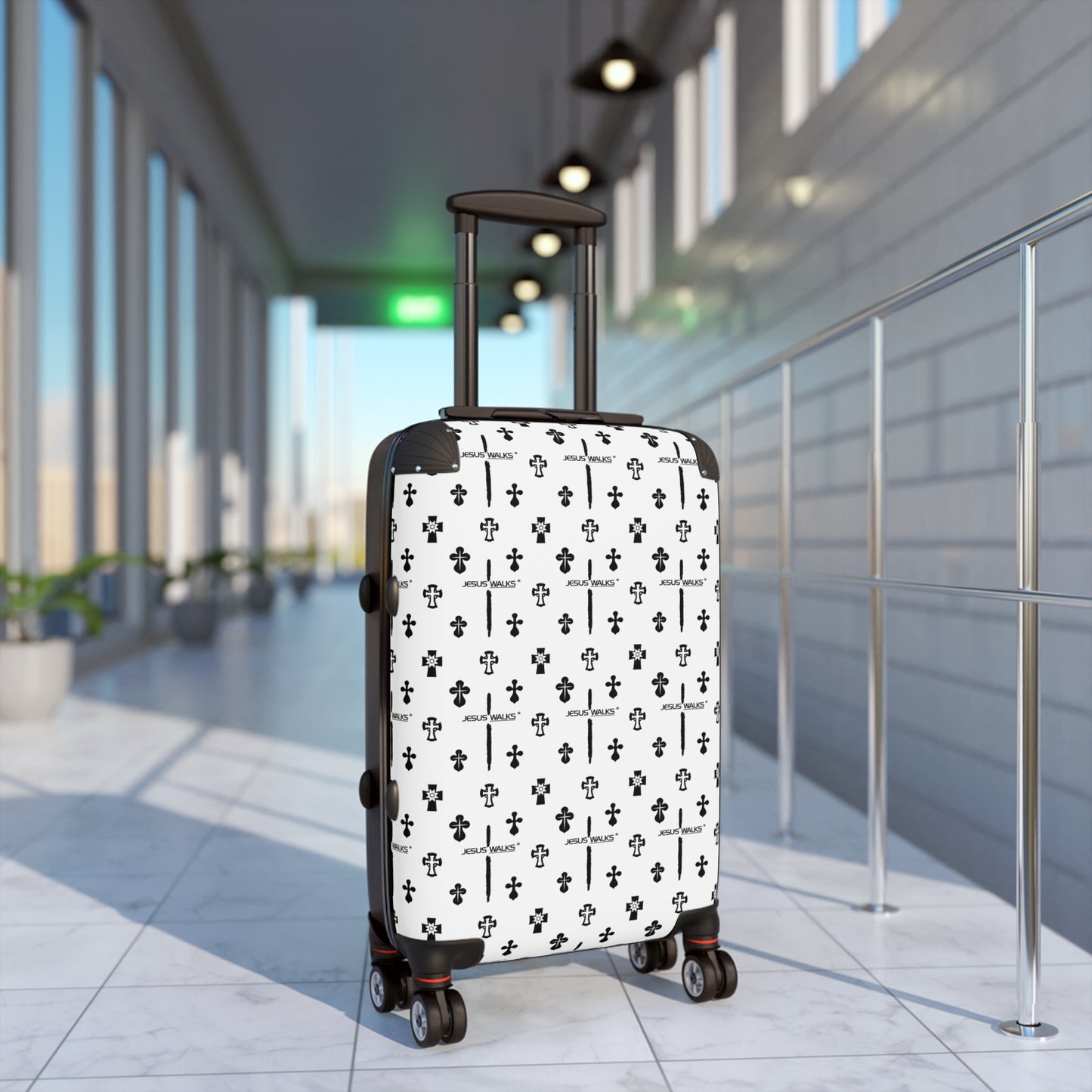 JESUS WALKS Designer Hard Shell Suitcase | Luggage for Travel & Purpose