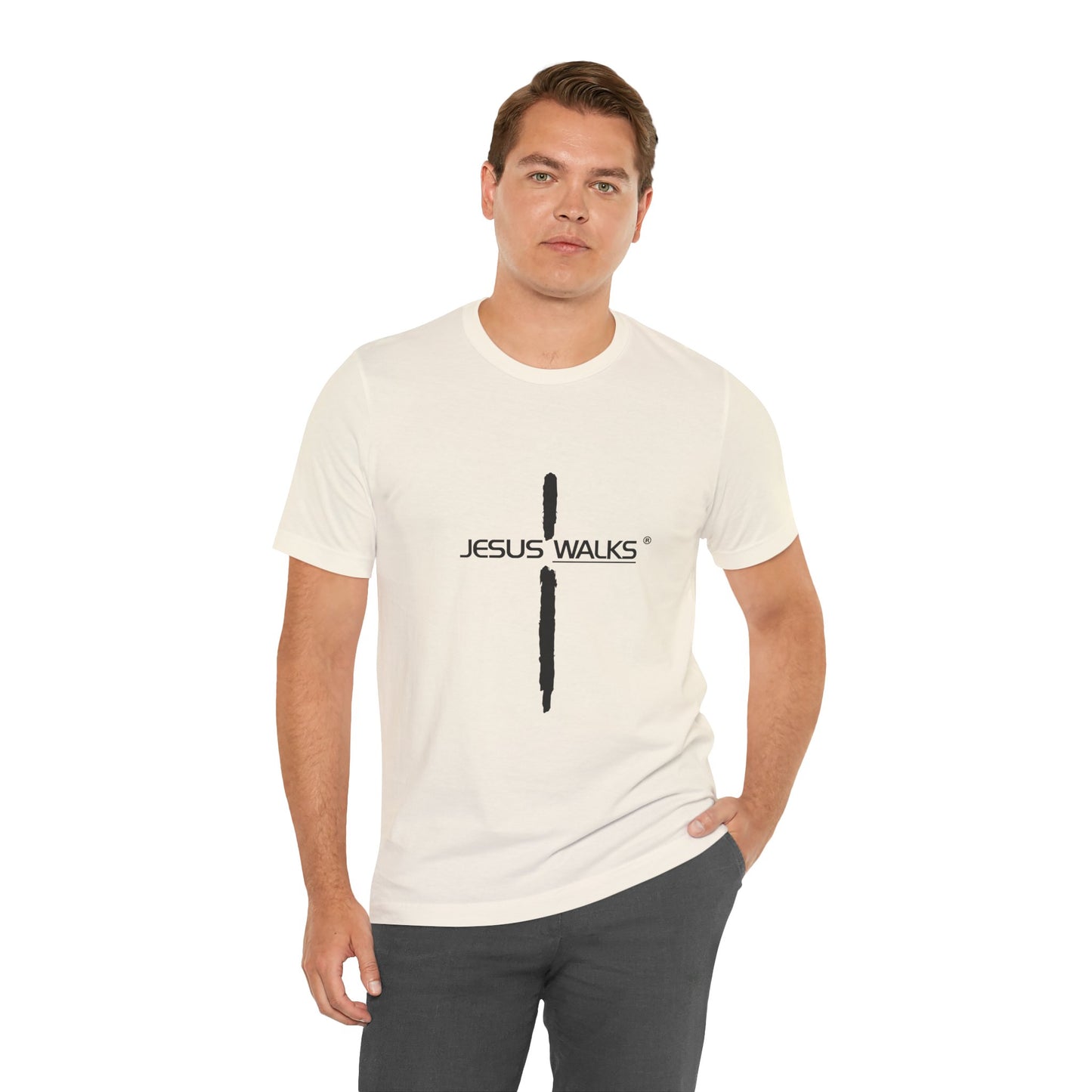 Jesus Walks Unisex Short Sleeve Big Cross Tee