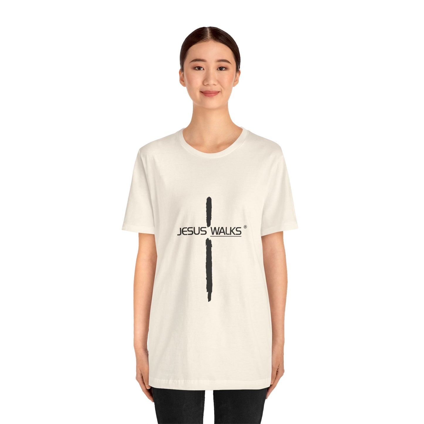 Jesus Walks Unisex Short Sleeve Big Cross Tee