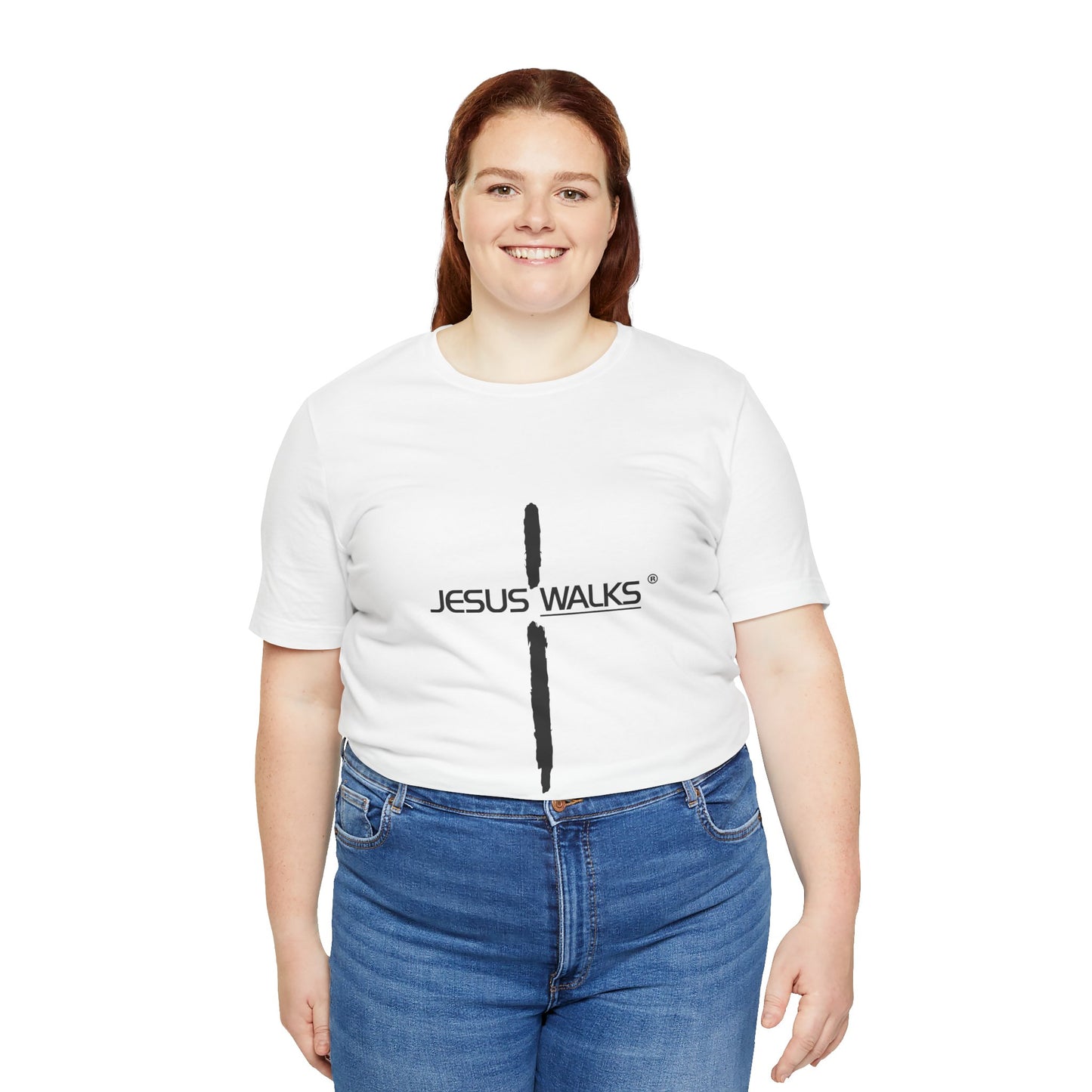 Jesus Walks Unisex Short Sleeve Big Cross Tee