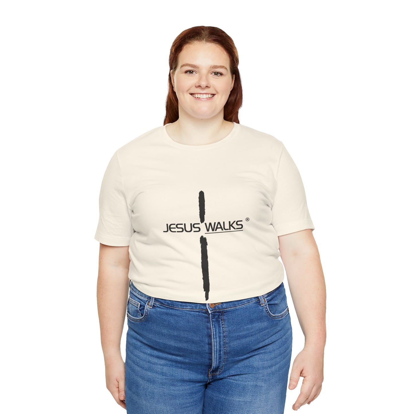 Jesus Walks Unisex Short Sleeve Big Cross Tee