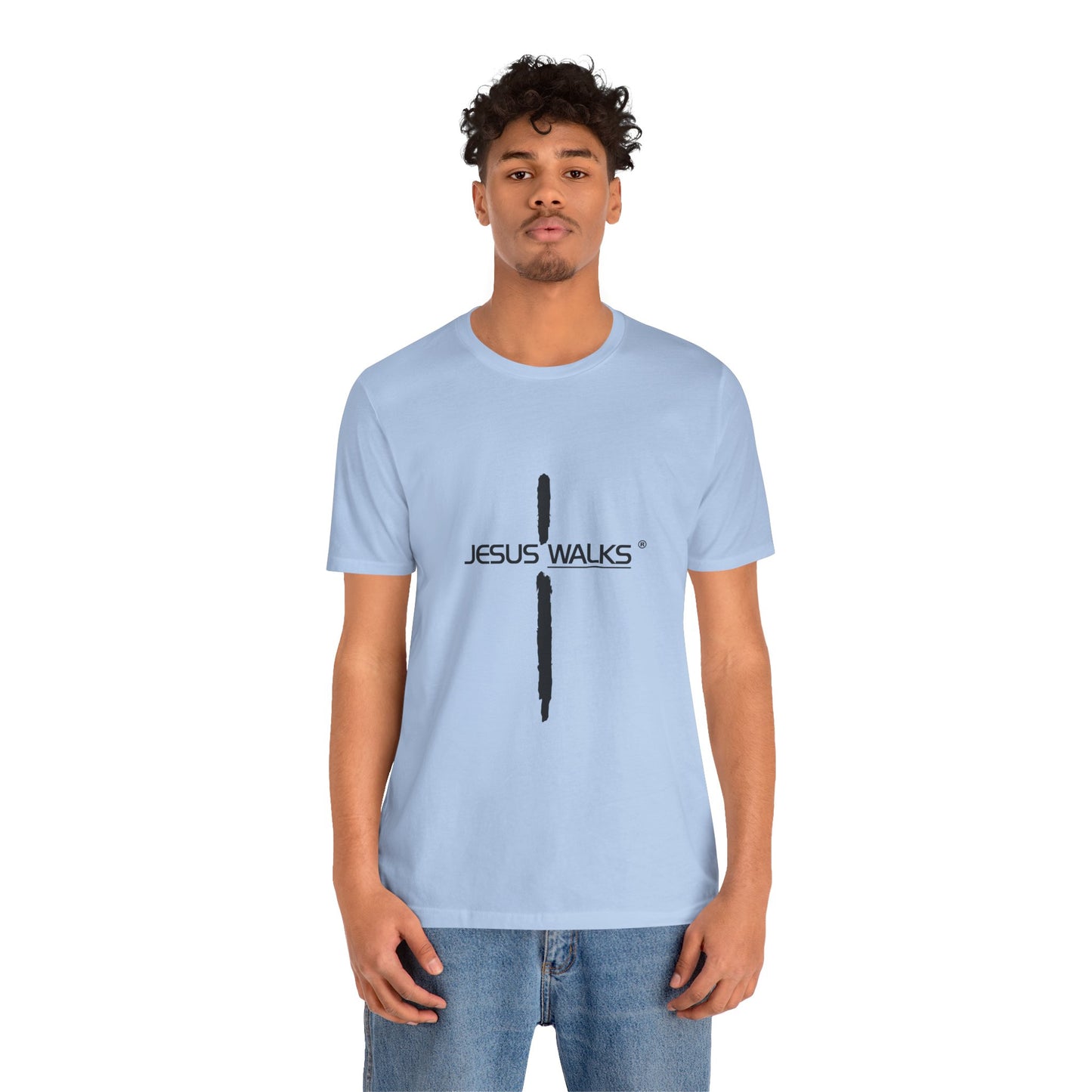 Jesus Walks Unisex Short Sleeve Big Cross Tee