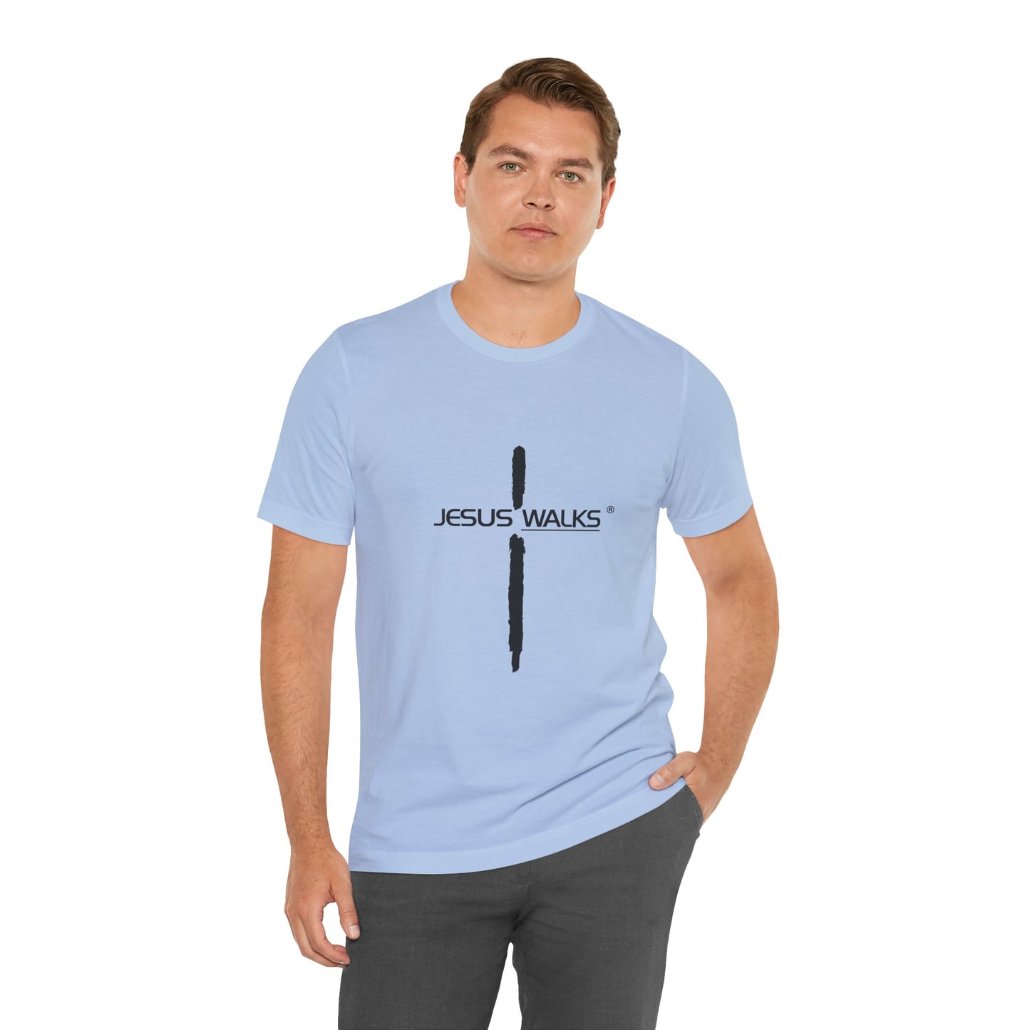 Jesus Walks Unisex Short Sleeve Big Cross Tee