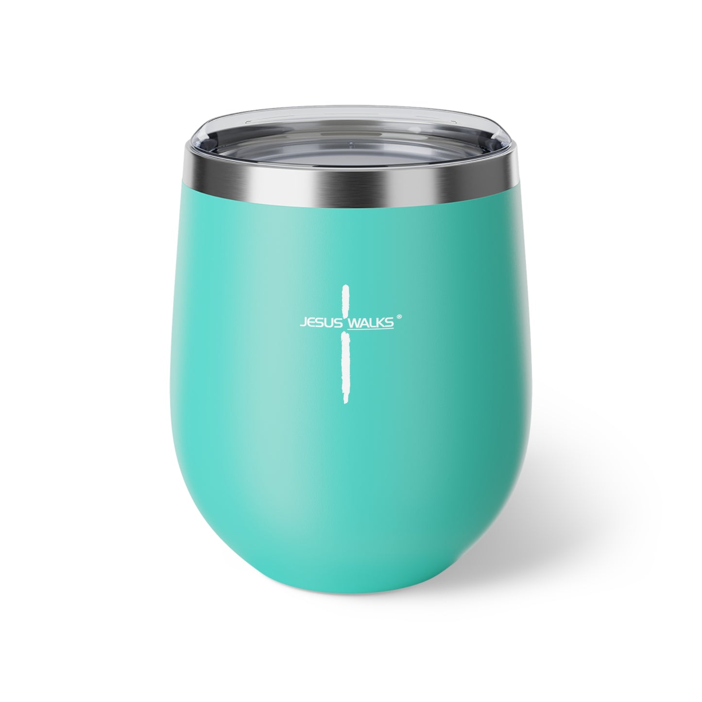 Jesus Walks Copper Vacuum Insulated Cup, 12oz
