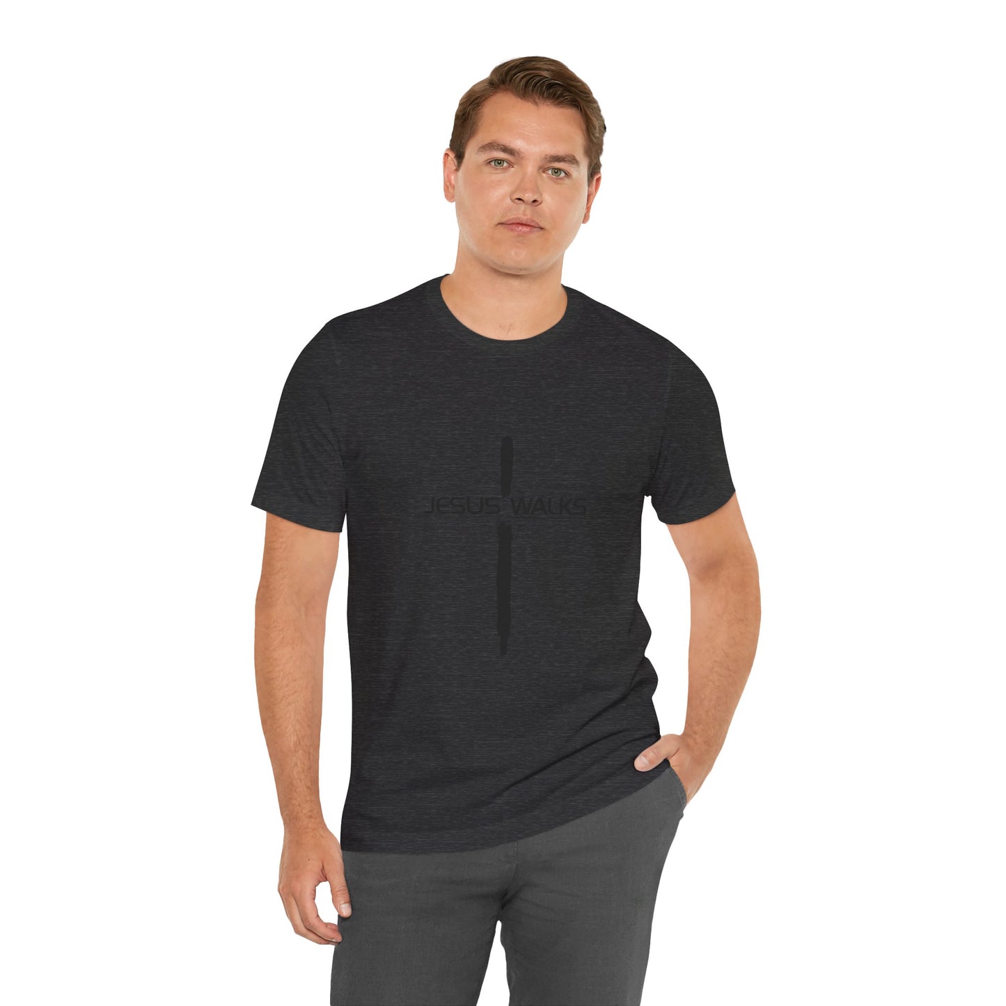 Jesus Walks Unisex Short Sleeve Big Cross Tee