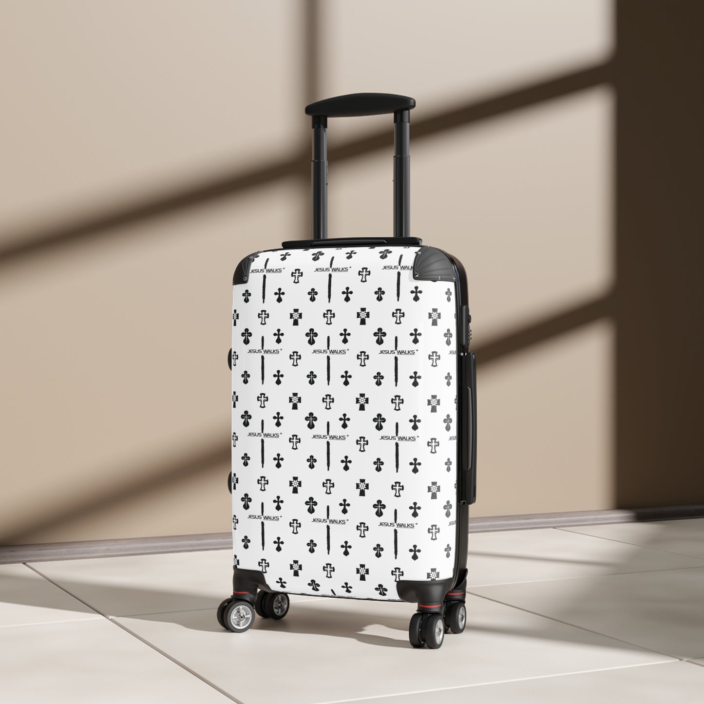 JESUS WALKS Designer Hard Shell Suitcase | Luggage for Travel & Purpose