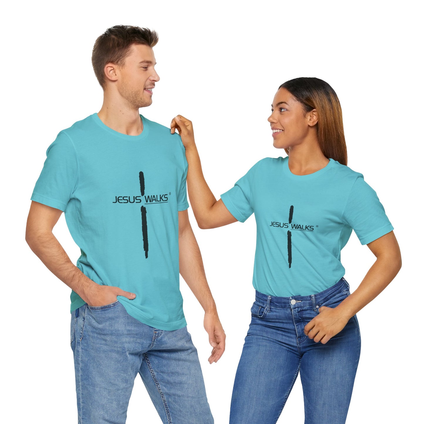 Jesus Walks Unisex Short Sleeve Big Cross Tee