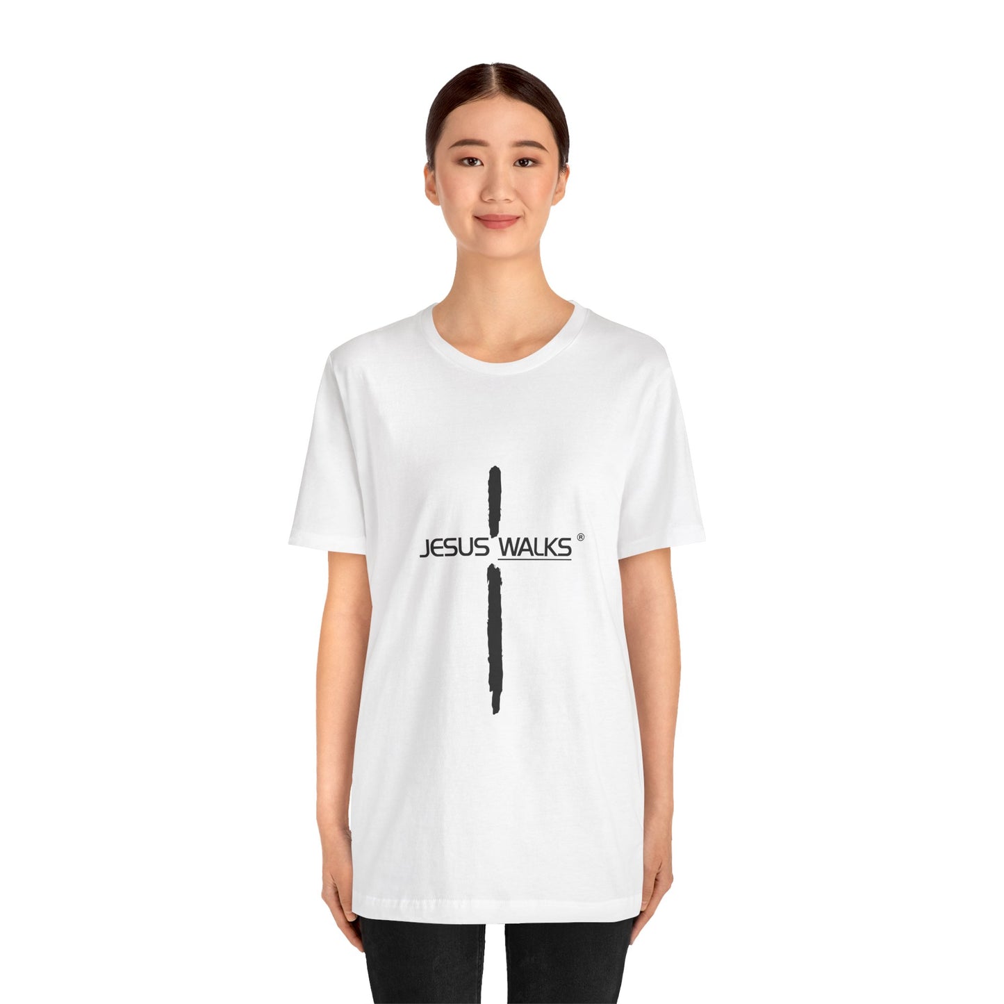 Jesus Walks Unisex Short Sleeve Big Cross Tee