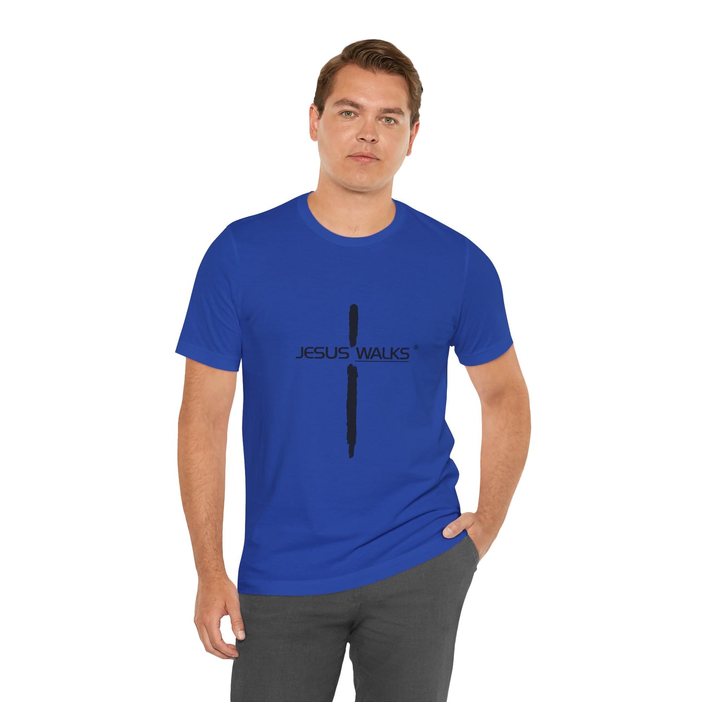 Jesus Walks Unisex Short Sleeve Big Cross Tee
