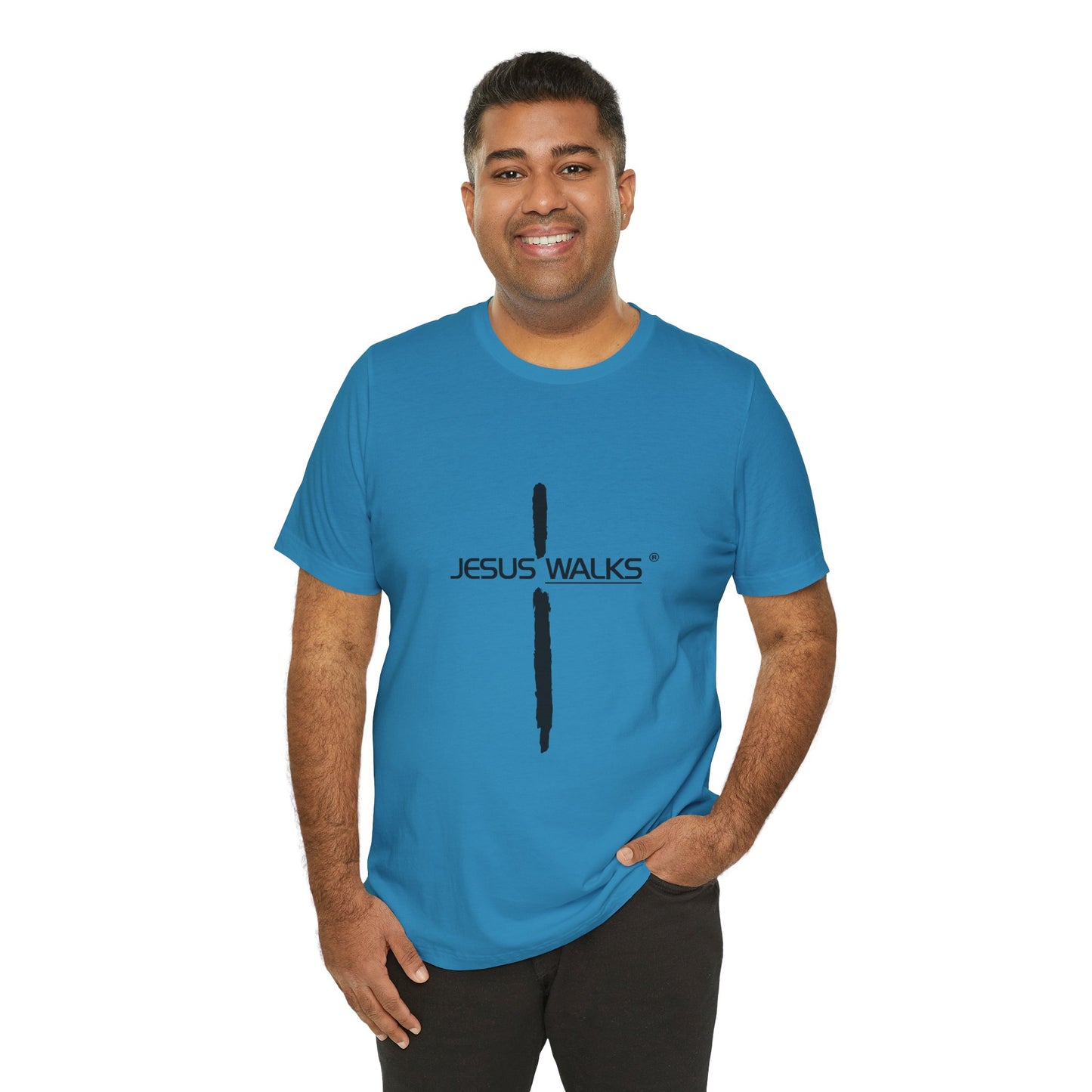 Jesus Walks Unisex Short Sleeve Big Cross Tee