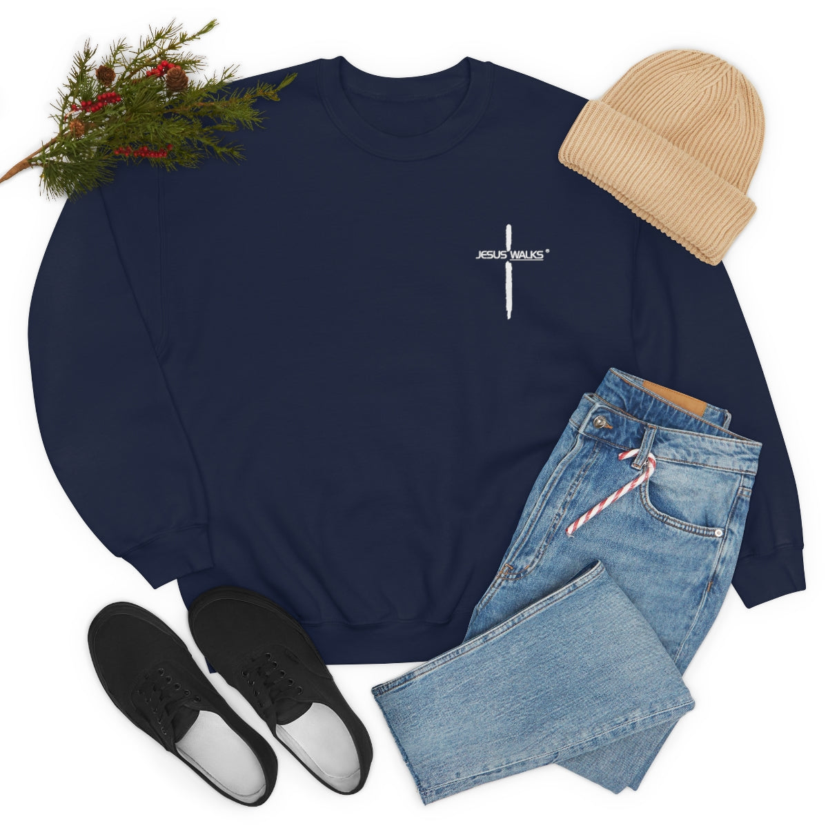 Jesus Walks Unisex Heavy Blend™ Crewneck Sweatshirt