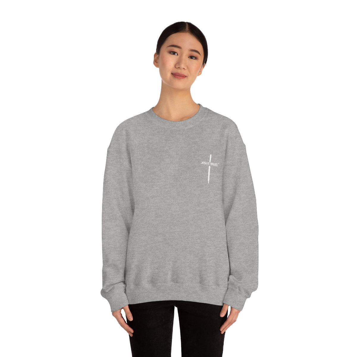 Jesus Walks Unisex Heavy Blend™ Crewneck Sweatshirt