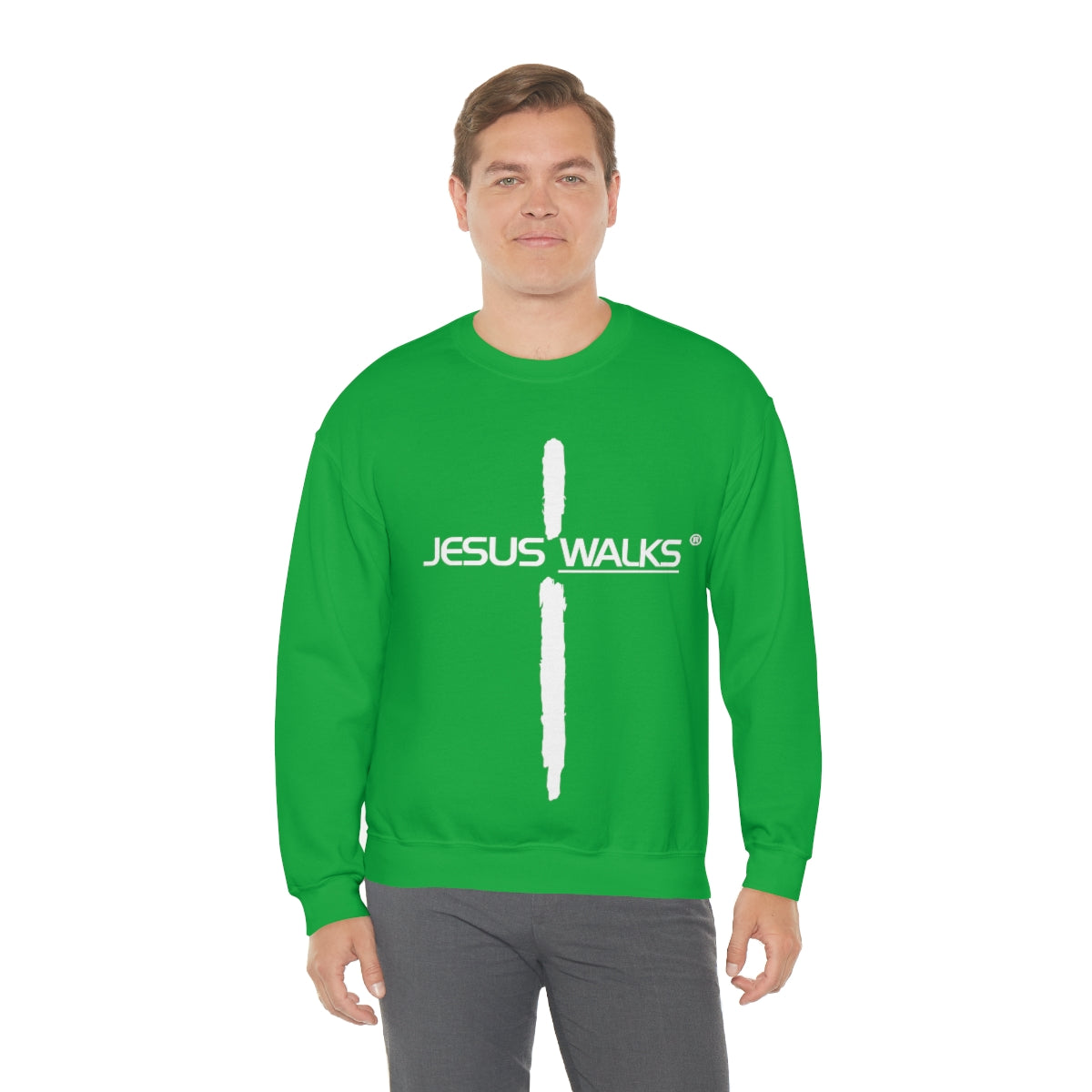 Jesus Walks Unisex Heavy Blend™ Crewneck Sweatshirt