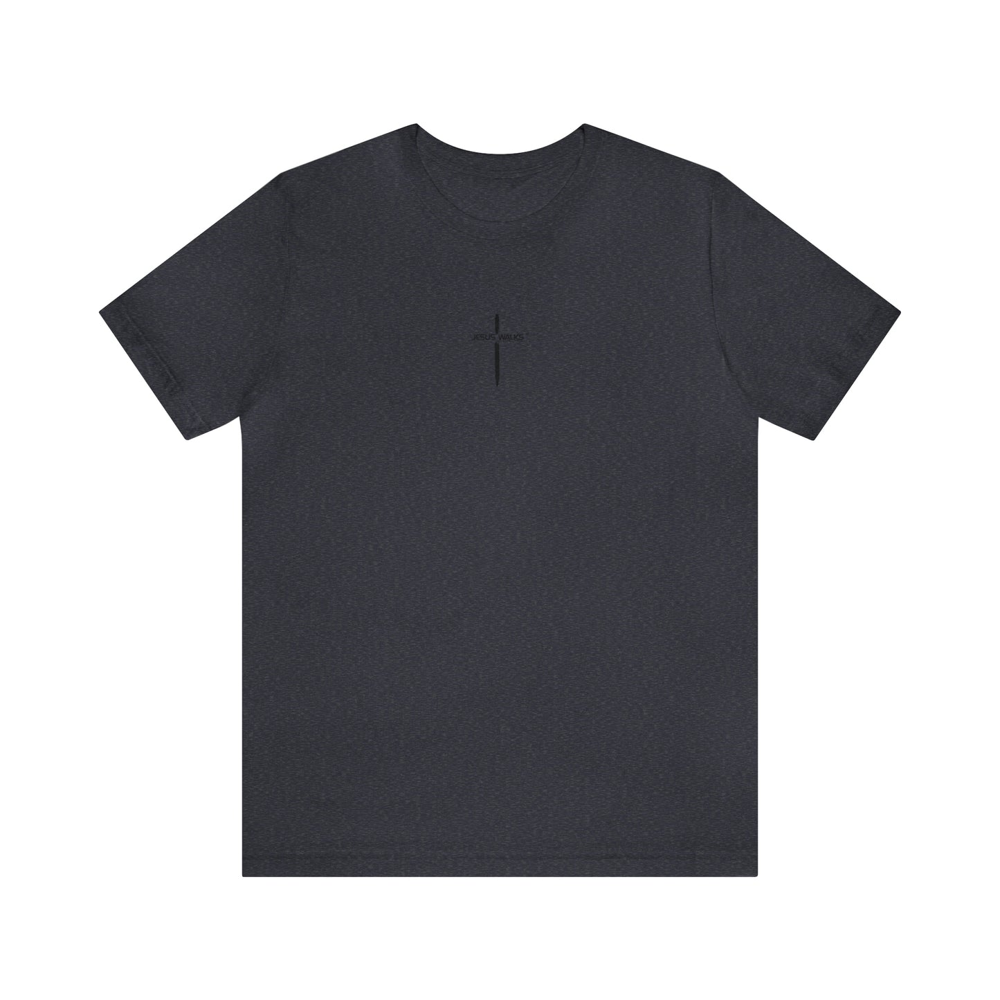 Jesus Walks Center Cross Short Sleeve Tee