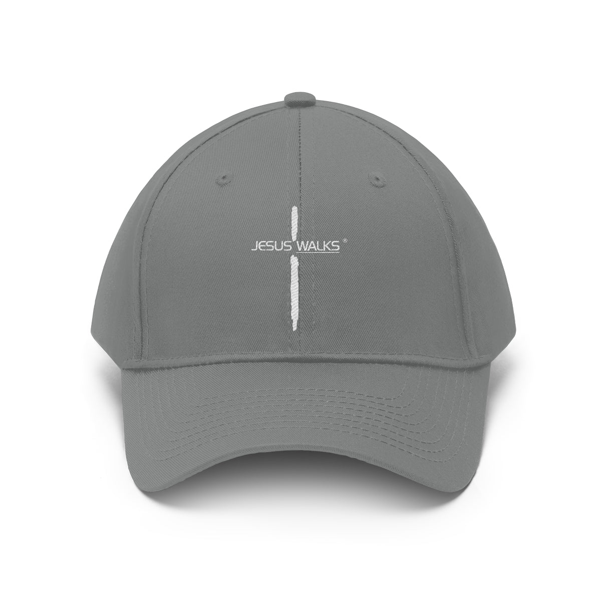 jesus-walks-unisex-cross-twill-hat. jpg