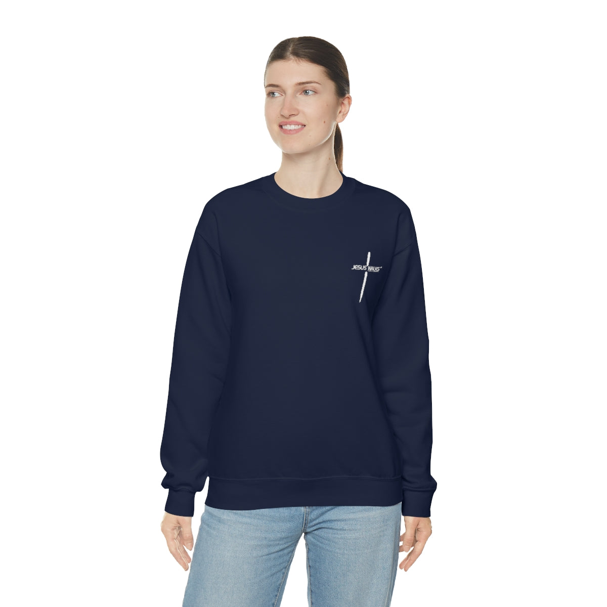 Jesus Walks Unisex Heavy Blend™ Crewneck Sweatshirt