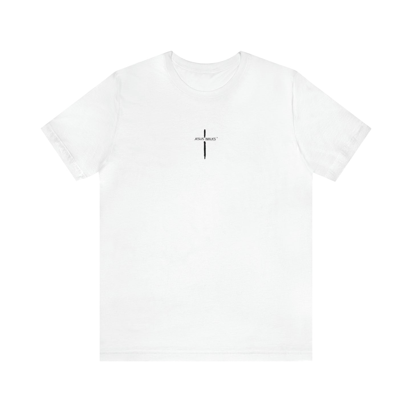 Jesus Walks Center Cross Short Sleeve Tee