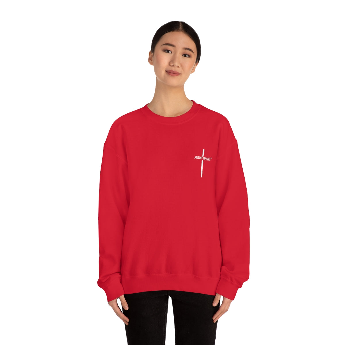 Jesus Walks Unisex Heavy Blend™ Crewneck Sweatshirt