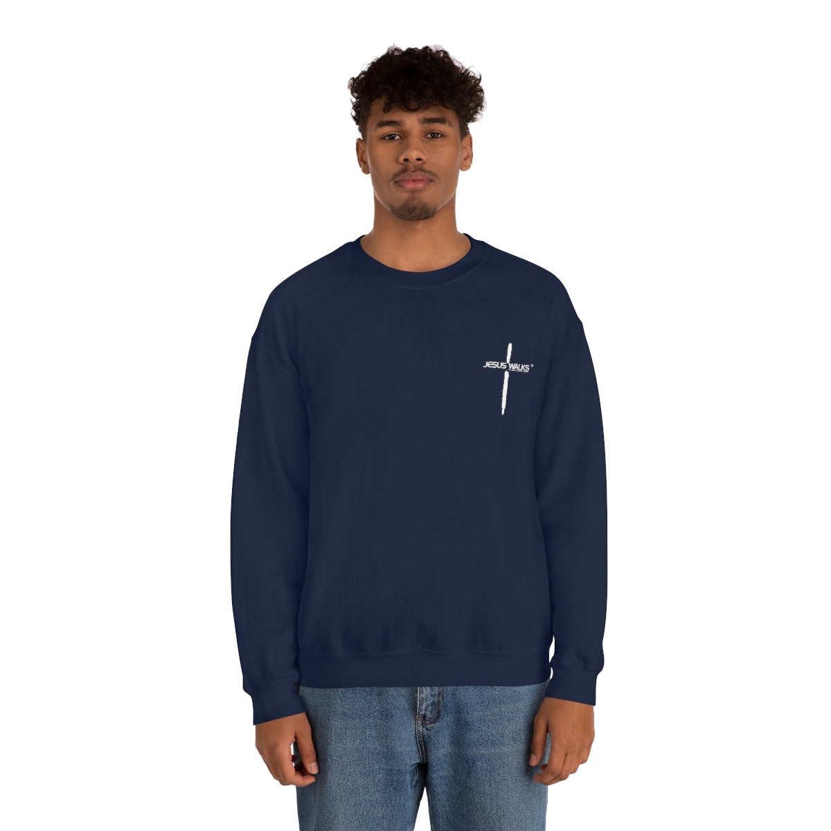 Jesus Walks Unisex Heavy Blend™ Crewneck Sweatshirt