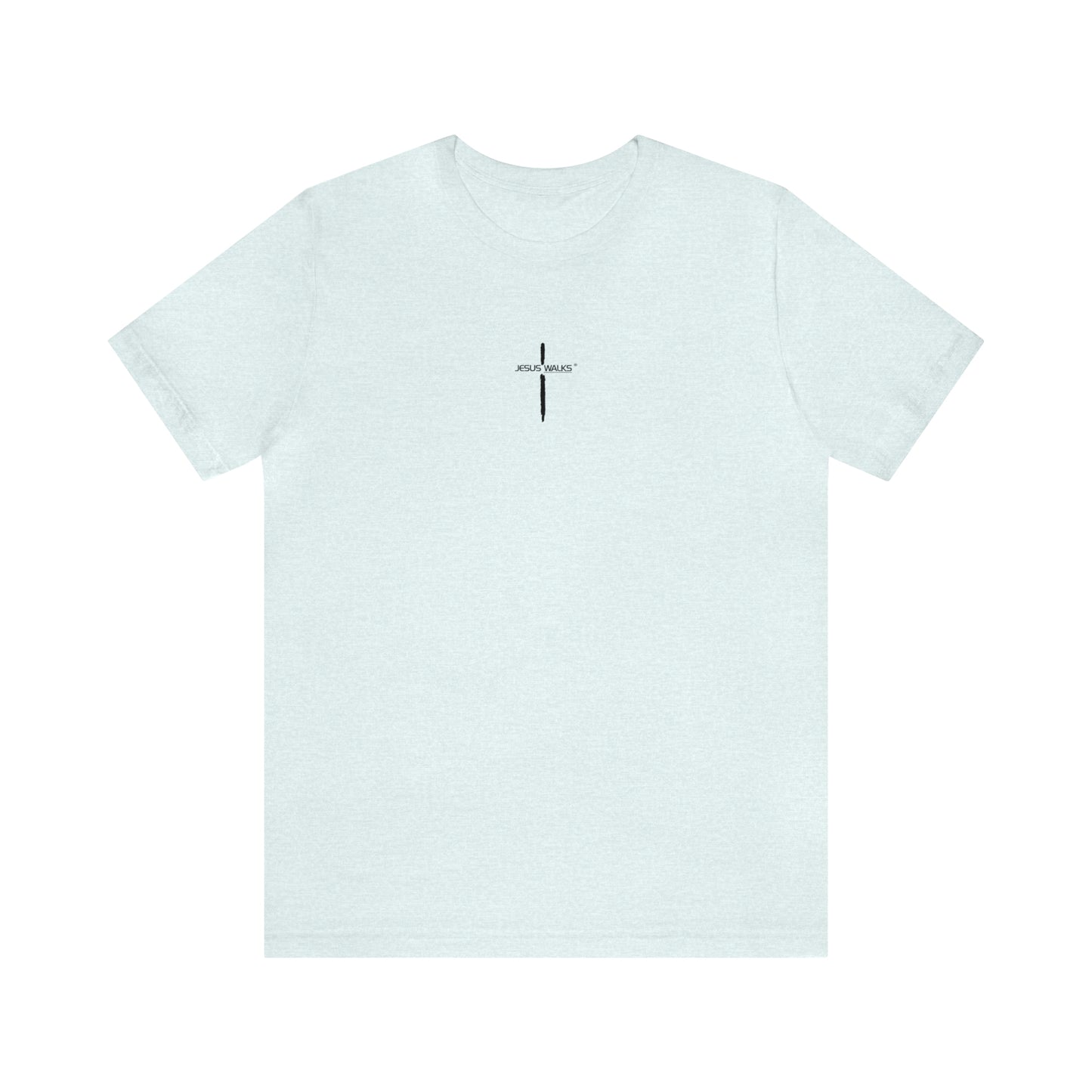 Jesus Walks Center Cross Short Sleeve Tee
