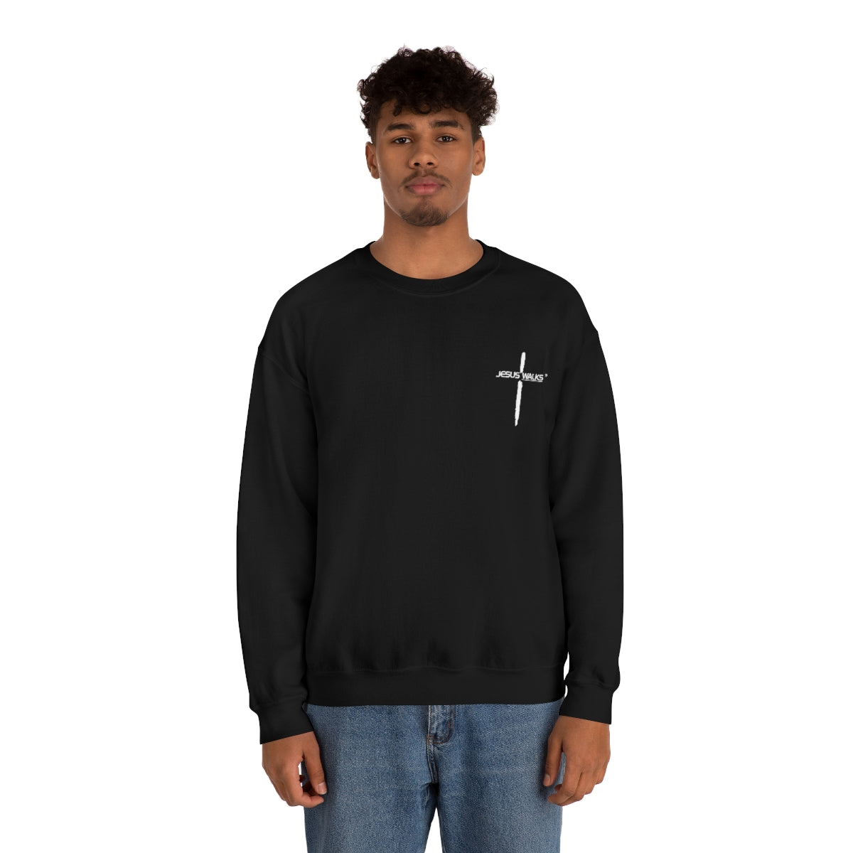 Jesus Walks Unisex Heavy Blend™ Crewneck Sweatshirt