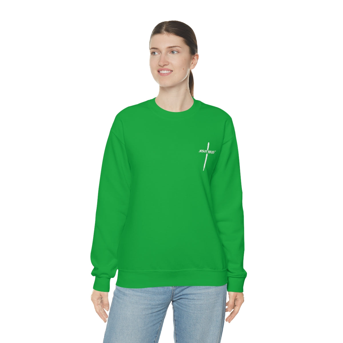 Jesus Walks Unisex Heavy Blend™ Crewneck Sweatshirt