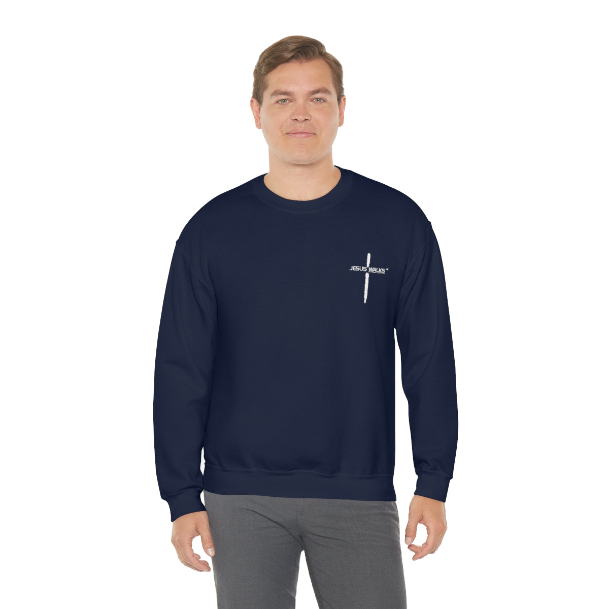 Jesus Walks Unisex Heavy Blend™ Crewneck Sweatshirt