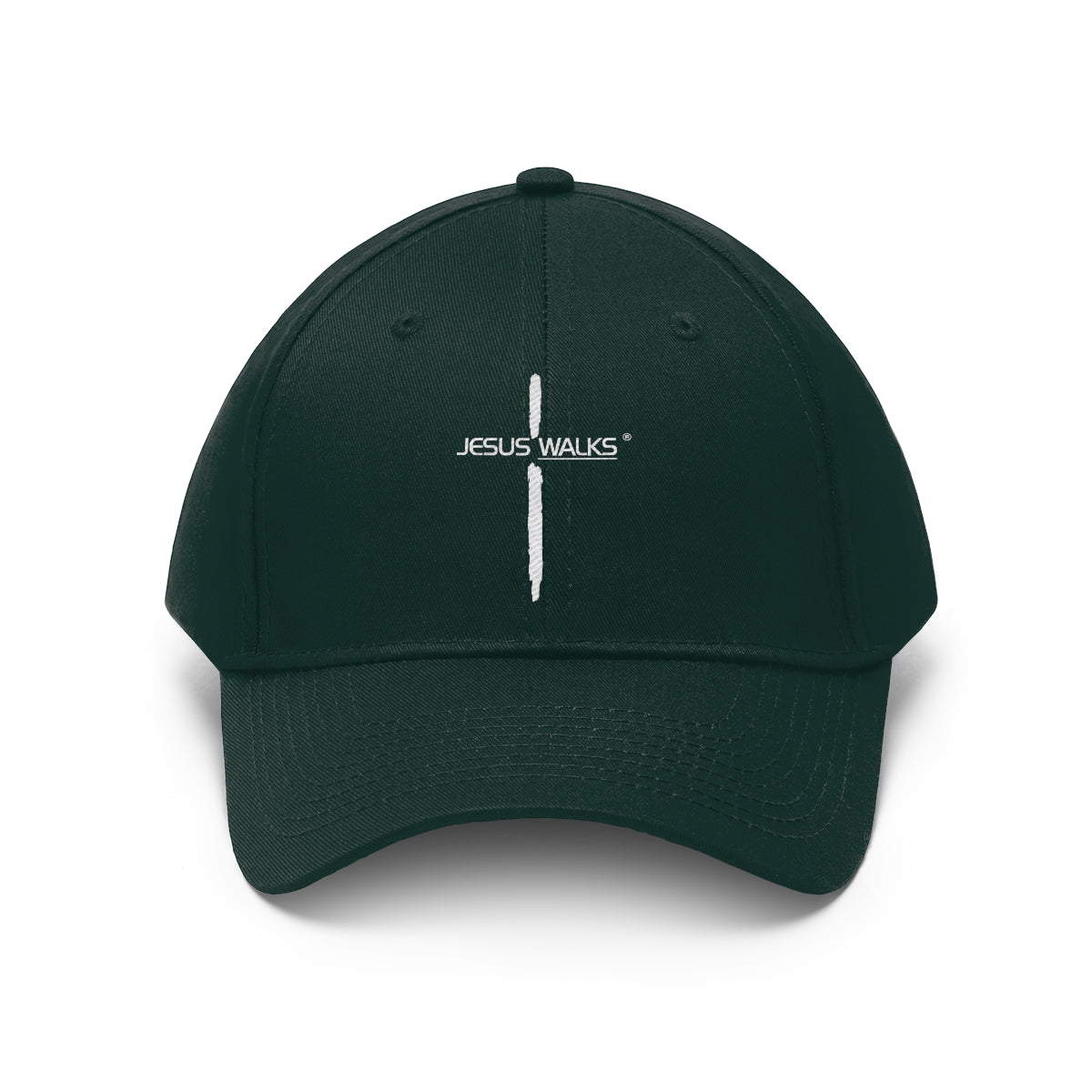 jesus-walks-unisex-cross-twill-hat. jpg