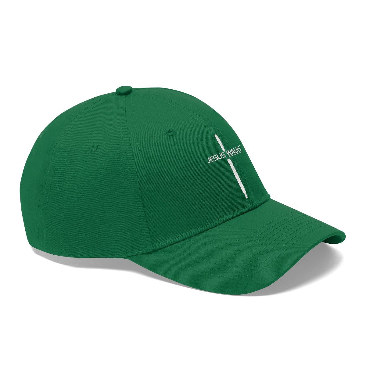 jesus-walks-unisex-cross-twill-hat. jpg