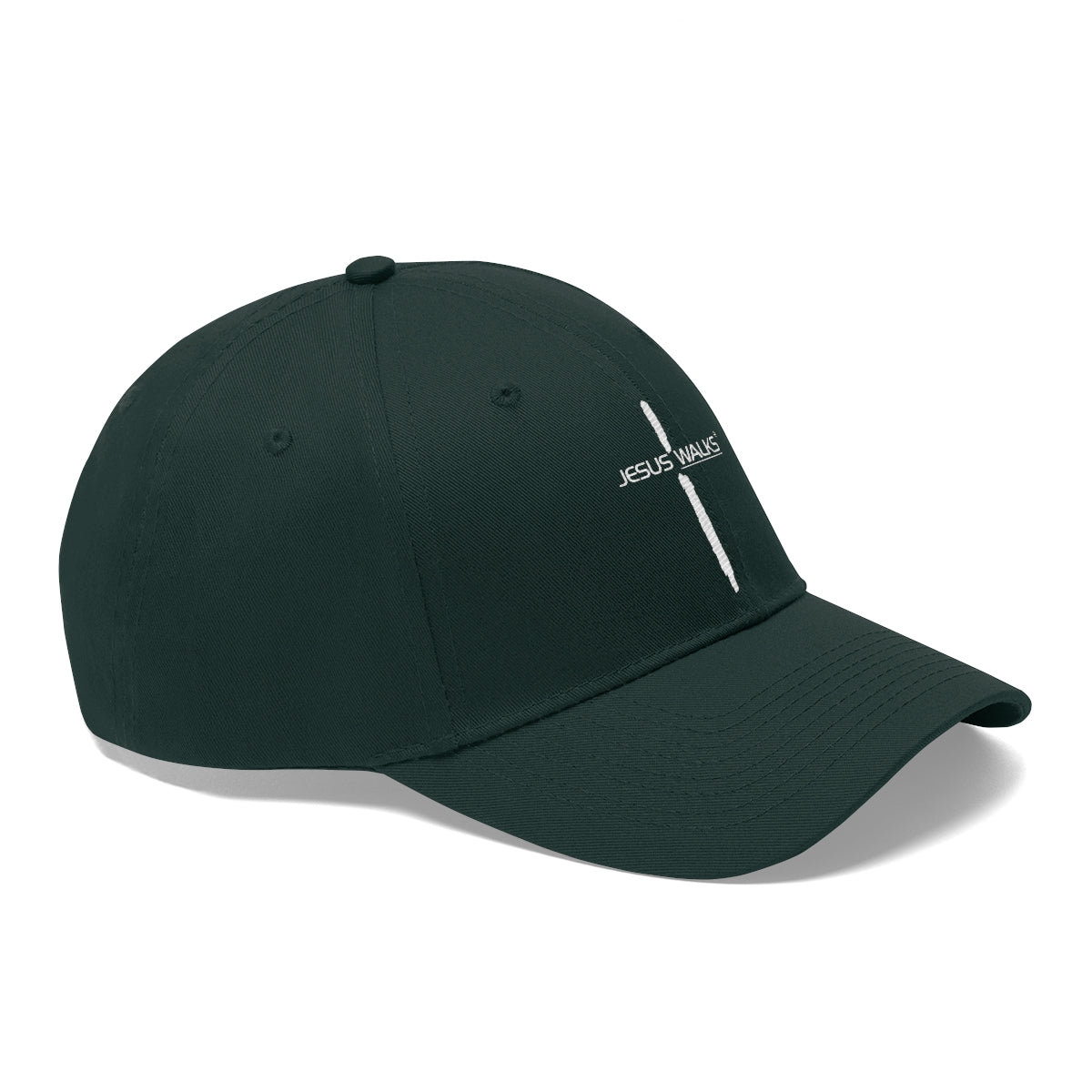 jesus-walks-unisex-cross-twill-hat. jpg