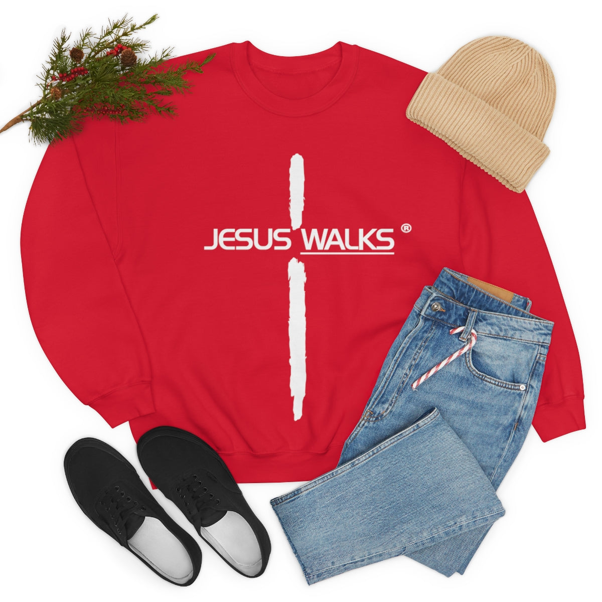 jesus-walks-unisex-heavy-blend-crewneck-sweatshirt. jpg