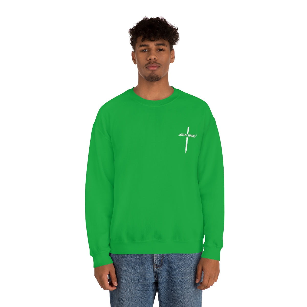 Jesus Walks Unisex Heavy Blend™ Crewneck Sweatshirt