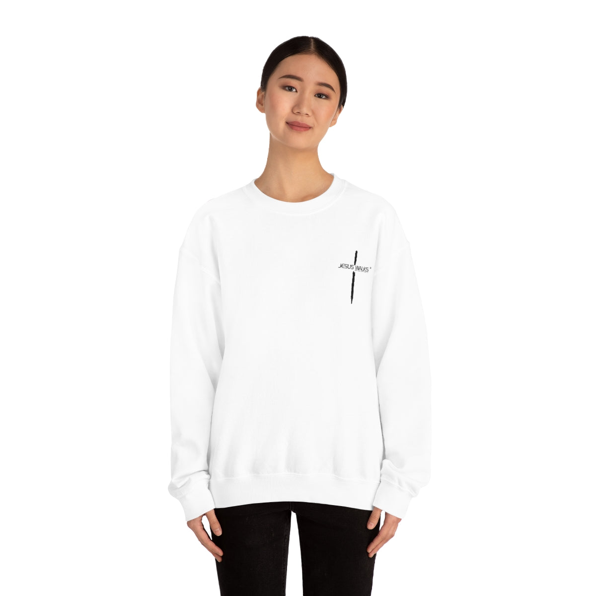 Jesus Walks Unisex Heavy Blend™ Crewneck Sweatshirt