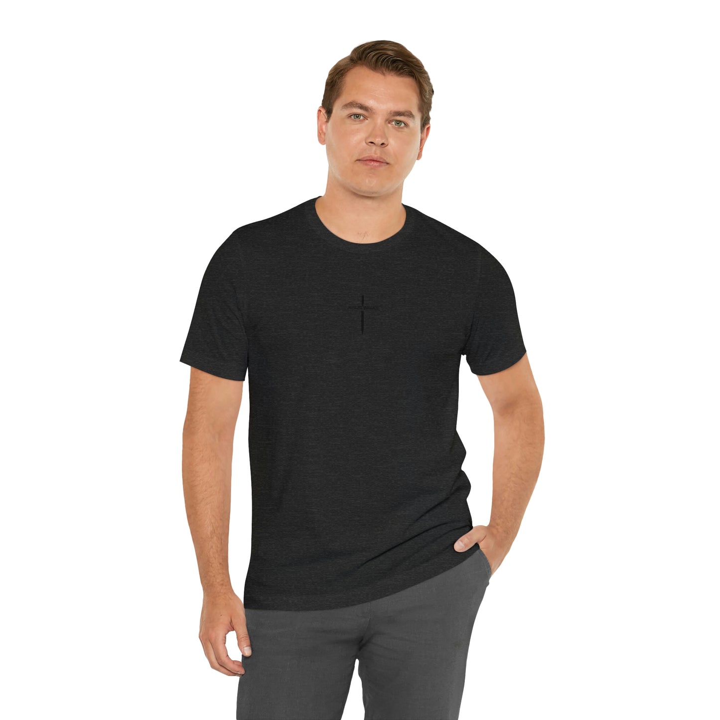 Jesus Walks Center Cross Short Sleeve Tee