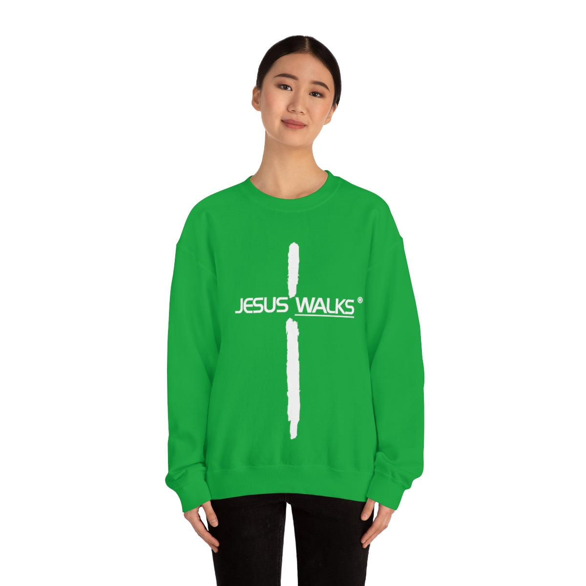 Jesus Walks Unisex Heavy Blend™ Crewneck Sweatshirt