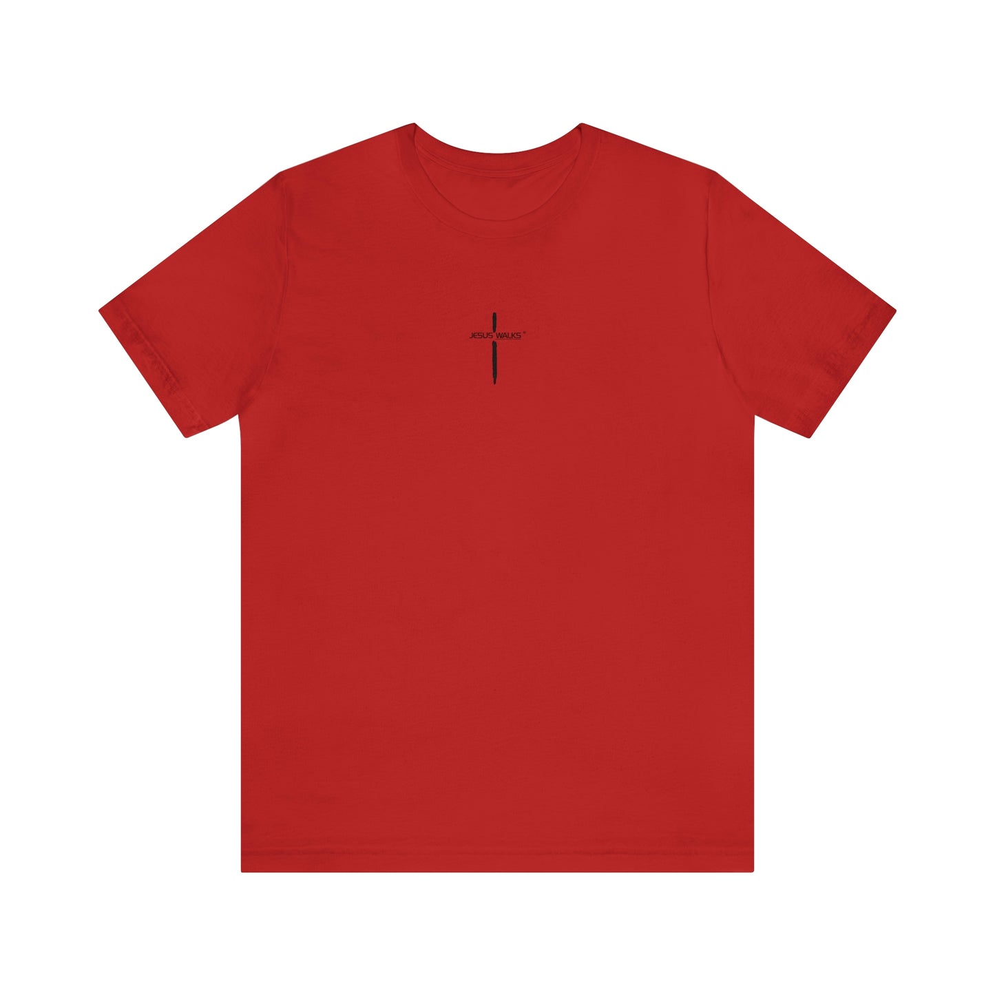 Jesus Walks Center Cross Short Sleeve Tee