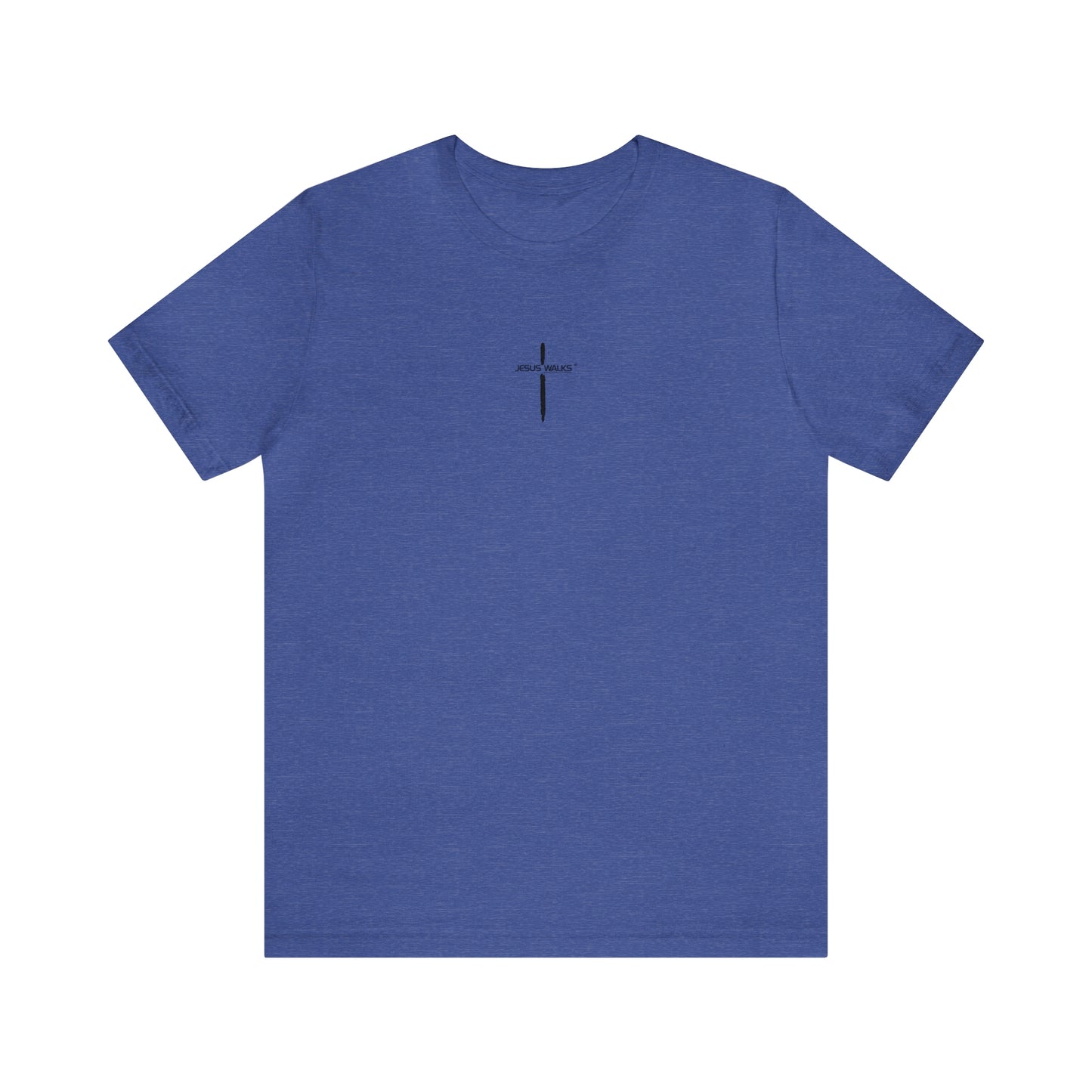 Jesus Walks Center Cross Short Sleeve Tee