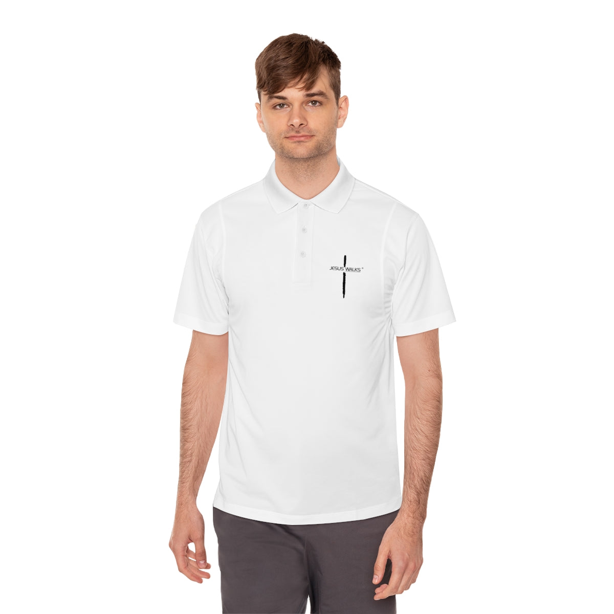 Jesus Walks Unisex Sport Polo Shirt